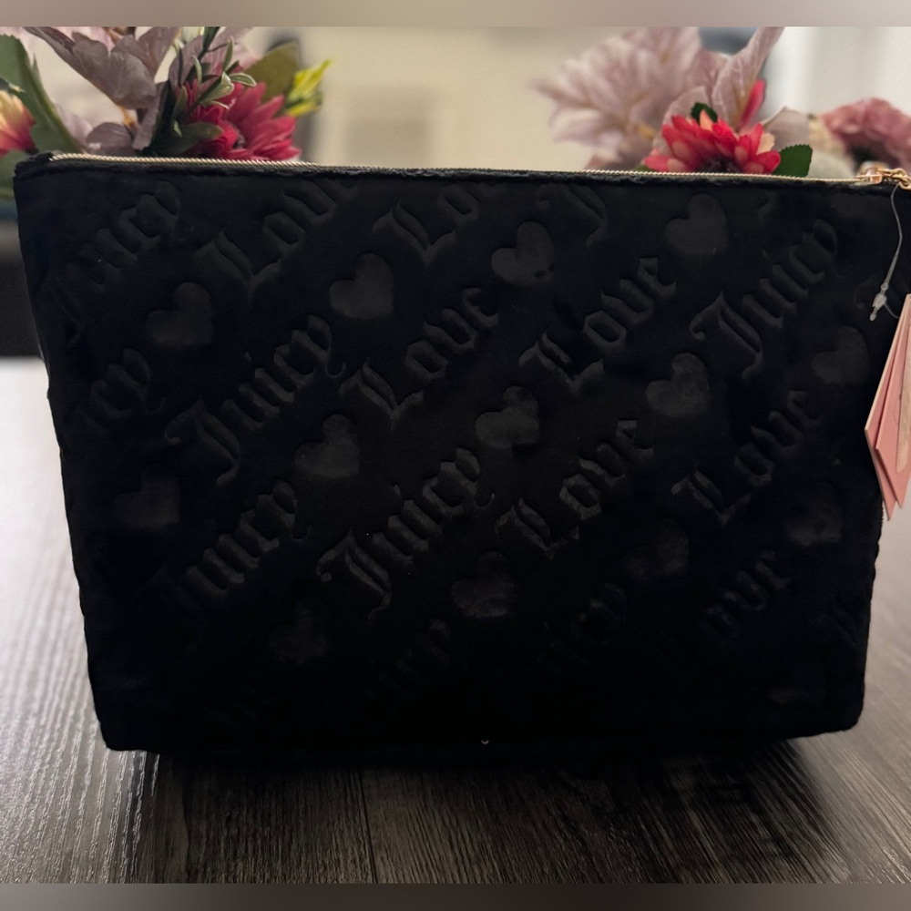 Juicy Couture Black Cosmetic Bag with Gold Accents - Picture 7 of 12